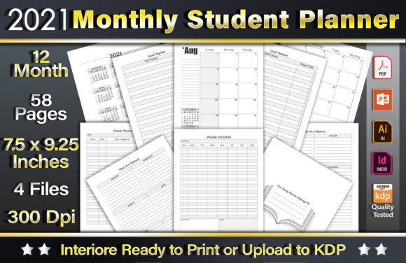 Download 2021 Monthly Student Planner - Month Collection