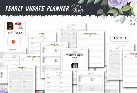 Download Monthly &amp; Yearly Undated Planner - Month Collection
