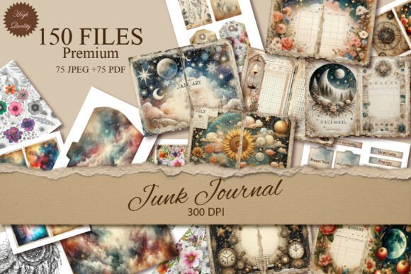 Download New Year Mindset Reset Junk Journal Kit - Junk journal kit Collection