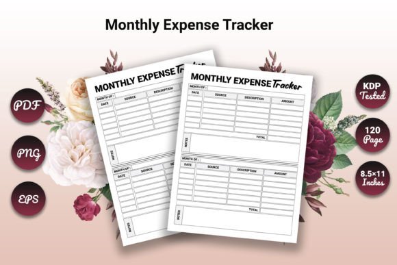 Download Monthly Expense Tracker KDP Interior - Month Collection