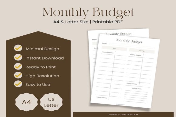 Download Monthly Budget Planner Printable - Month Collection