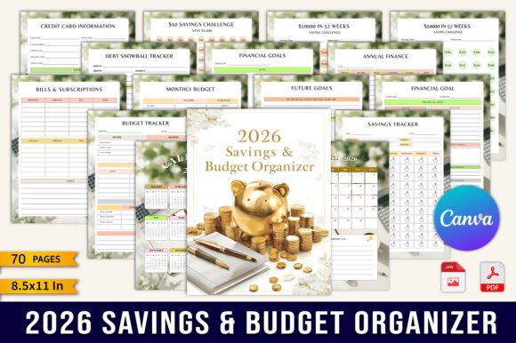 Download 2026 Savings &amp; Budget Organizer - Premium Resources