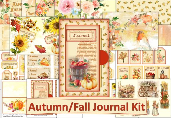 Download Autumn Fall Junk Journal Kit - Junk journal kit Collection