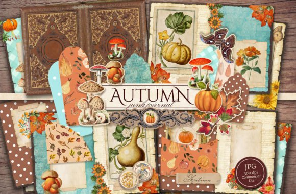 Download Autumn Junk Journal Kit - Junk journal kit Collection