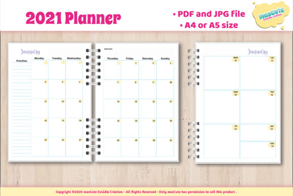 Download 2021 Monthly Planner ,2021 Planner, Prin - Month Collection