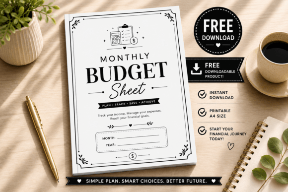 Download FREE Monthly Budget Sheet Printable - Month Collection