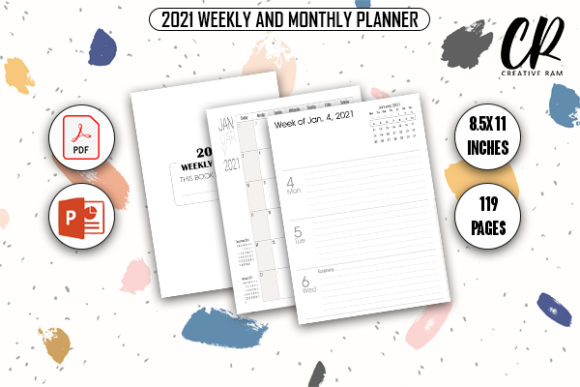 Download 2021 Weekly and Monthly Planner - KDP - Month Collection
