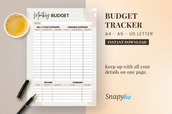 Download Printable Monthly Budget Tracker - Month Collection